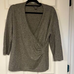 Ann Taylor silver cashmere sweater